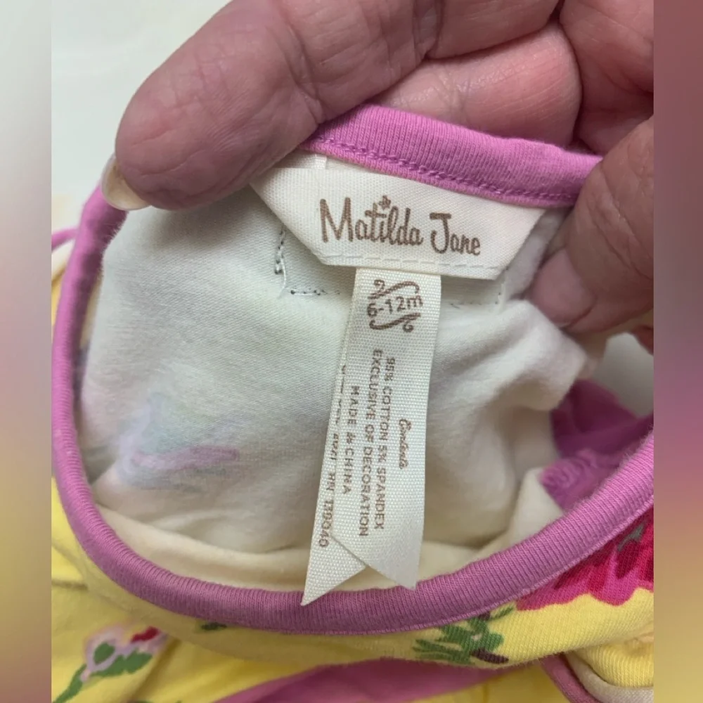 Matilda Jane Yellow and Pink Floral One Piece Bodysuit